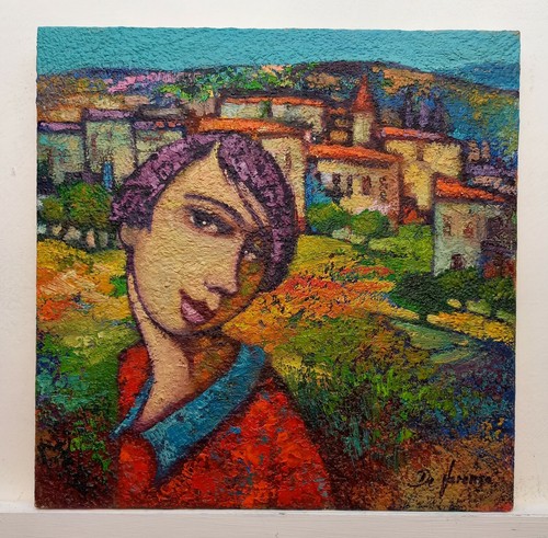 Quadro paesaggio figura - figura, di