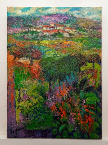Quadro dipinto paesaggio olio - quadro,