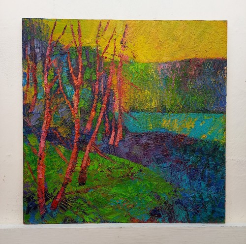 Quadro paesaggio astratto olio - quadro,