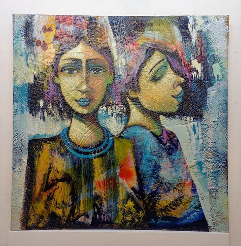 Quadro dipinto figure m - quadro,