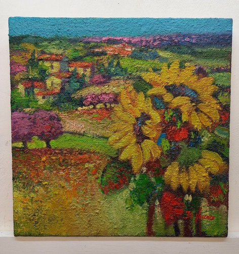 Quadro dipinto paesaggio con - quadro,