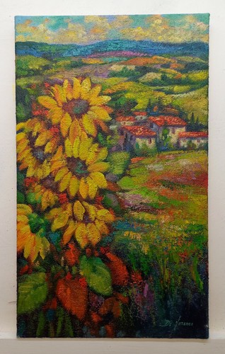Quadro dipinto paesaggio con - quadro,