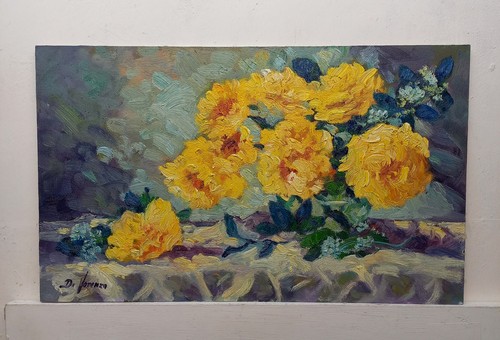 Quadro dipinto fiori rose - quadro,