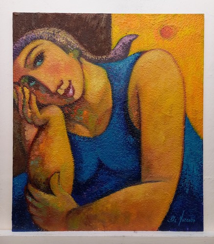 Quadro dipinto figura interno - quadro,