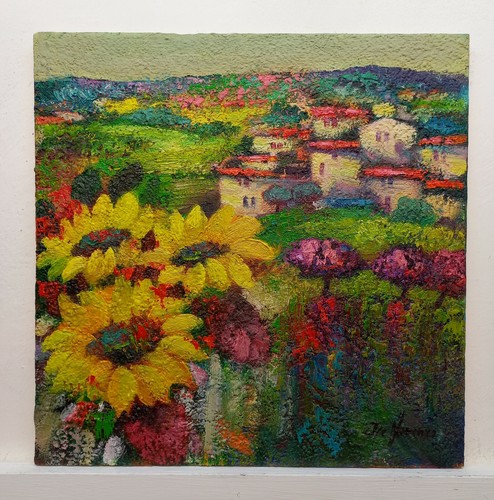 Quadro dipinto paesaggio - dipinto, con