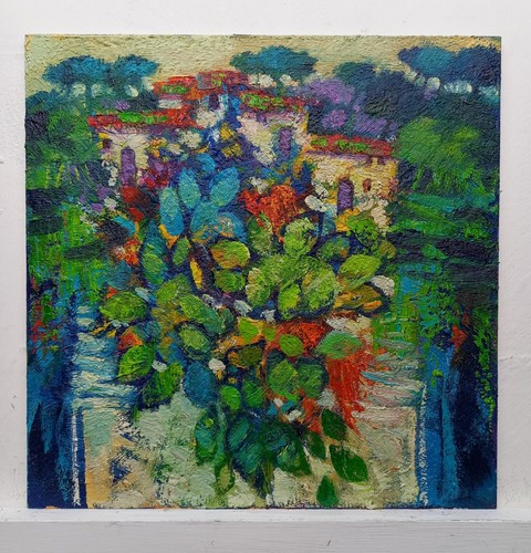 Dipinto quadro paesaggio fiori - dipinto,